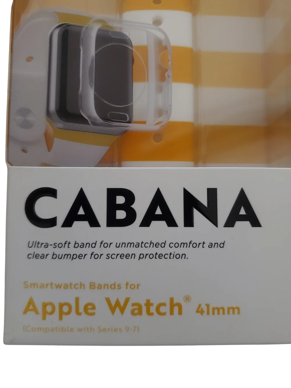 MVMT Cabana Yellow and White Striped Apple Watch Band | 38/40/41mm | Series 9-7